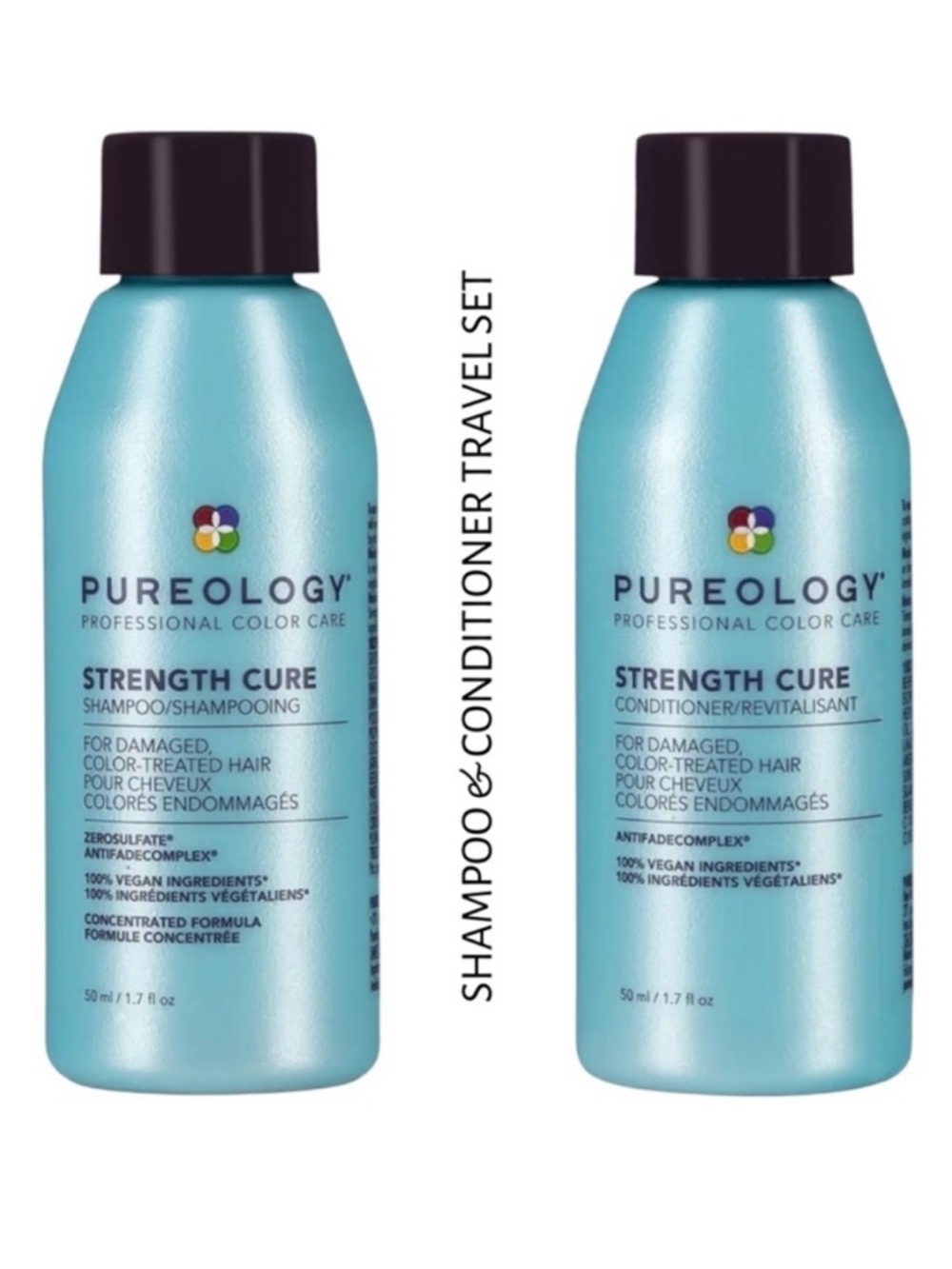 Pureology Strength Cure Travel 2 Piece Set Shampoo Conditioner 1.7oz NWT - Picture 12 of 12
